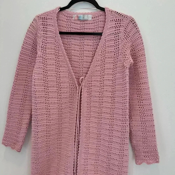 Free People Beach Fauchet Maxi Open Knit Cardigan Sweater size XS - Picture 3 of 14